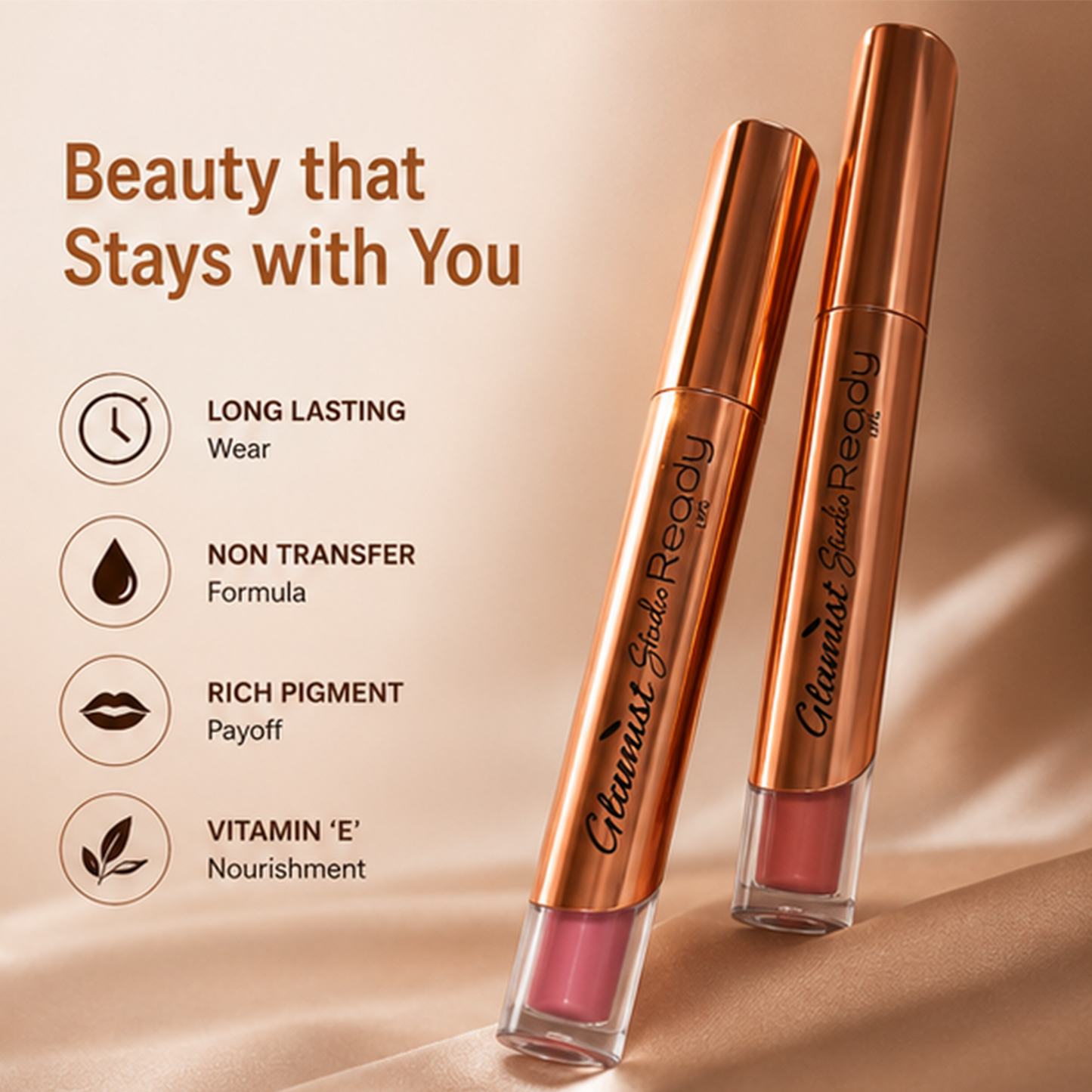 Glumist Studio Ready™ Lips – Pack of 6 Liquid Lip Colors
